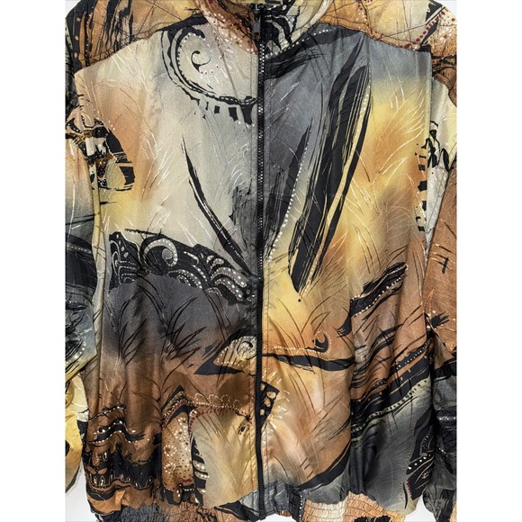 Kaktus Jacket Women's Size Medium Brown & Black Full Zip Up Jacket - Picture 2 of 7